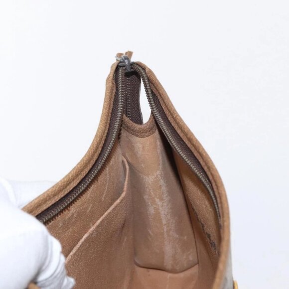 GUCCI GG Plus Supreme Clutch Bag PVC Beige Gold Auth bs31131 - Picture 14 of 16